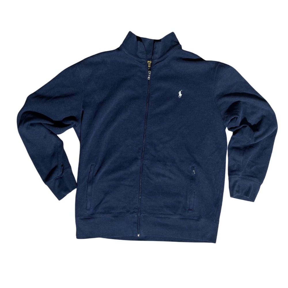 Polo Ralph Lauren Full Zip Mock Neck Jacket Navy Blue
